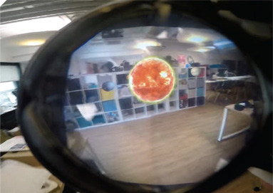 Shot through the left lens of a Lynx V1 Headset (Larroque, 2021)